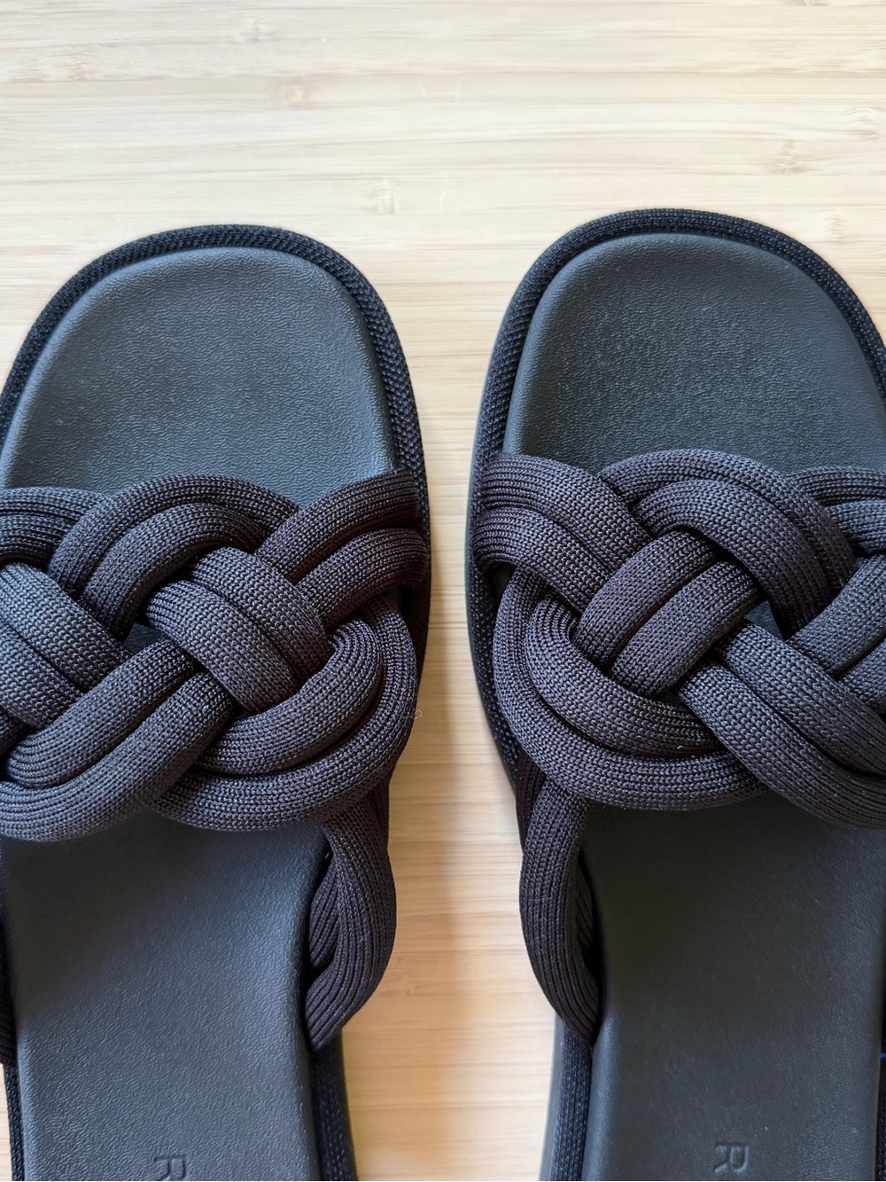 Rothy's Black Braided Knot Slide Sandals - Women - Picture 6 of 8